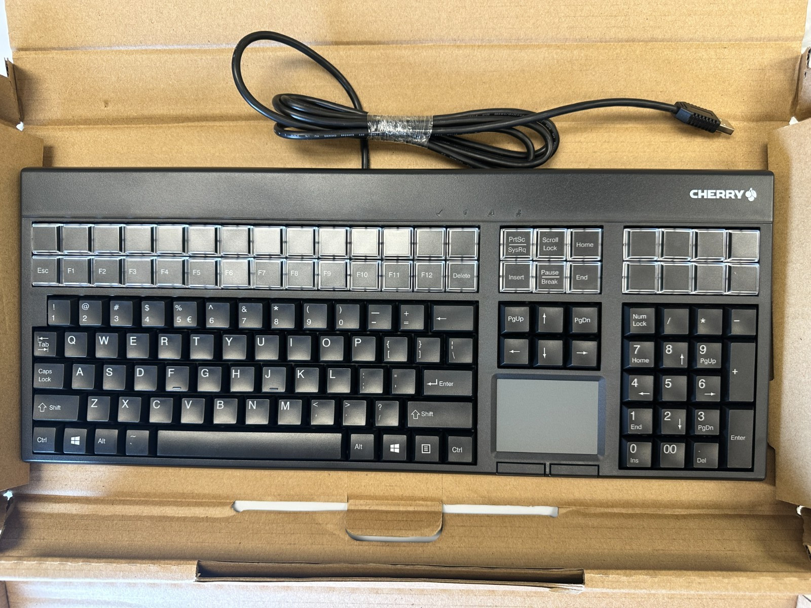 Brand new Cherry G86-71401EUADAA LPOS Wired Programable Keyboard with Touchpad