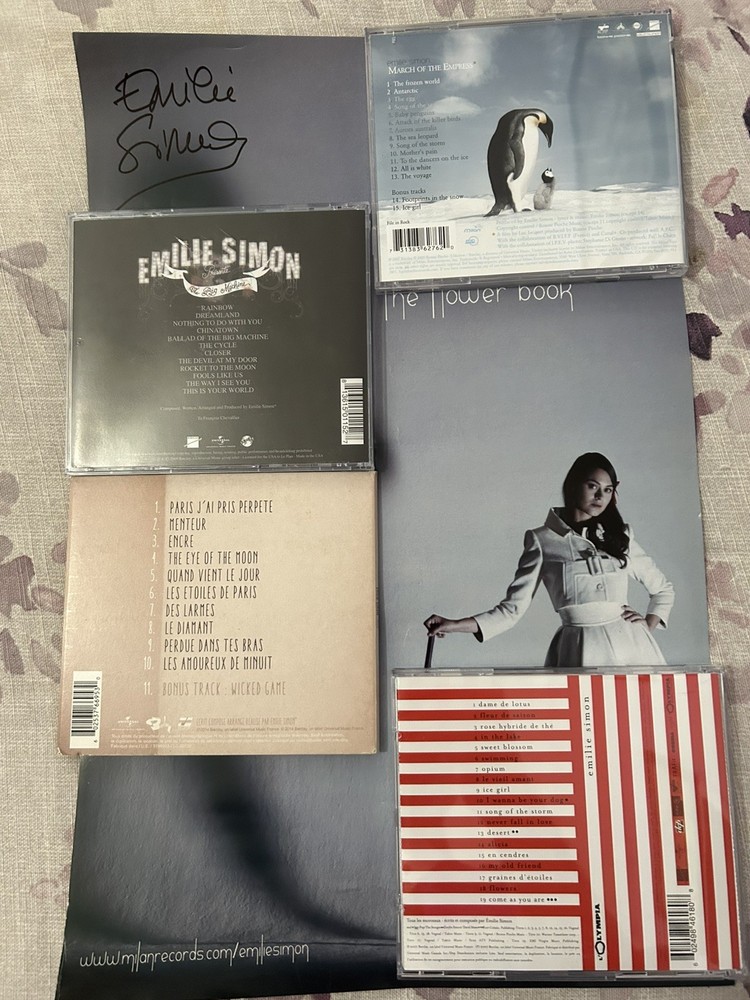 Signed Emilíe Simon Bundle, Autographed Poster + 4 CDs Electronic Art Pop EMILIE