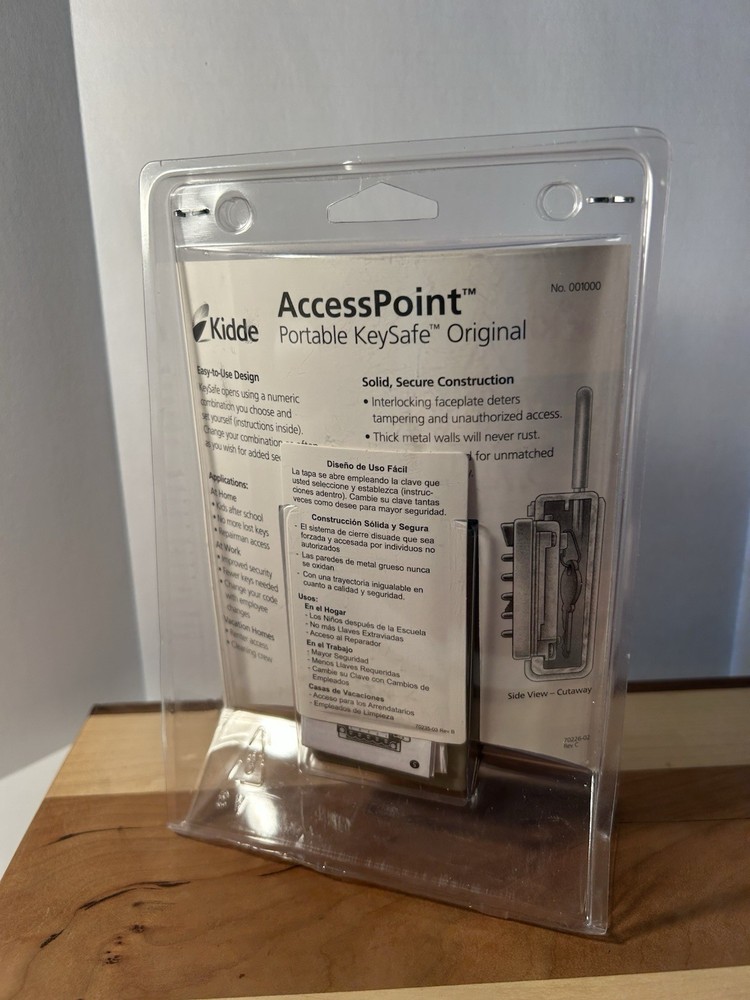 Kidde Access Point Push Button Wall Mounted Key Storage Safe *NEW* Holds 3 Keys
