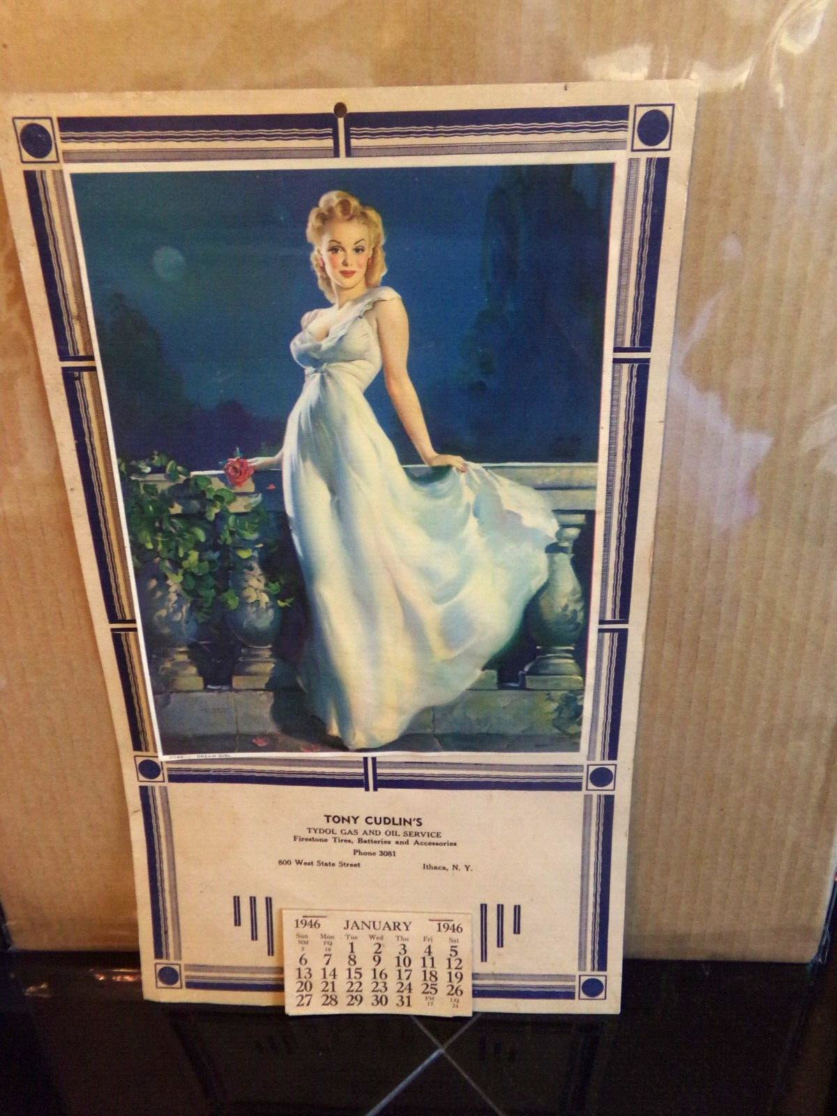 Vintage 1946 TYDOL Calendar  Excellent Condition