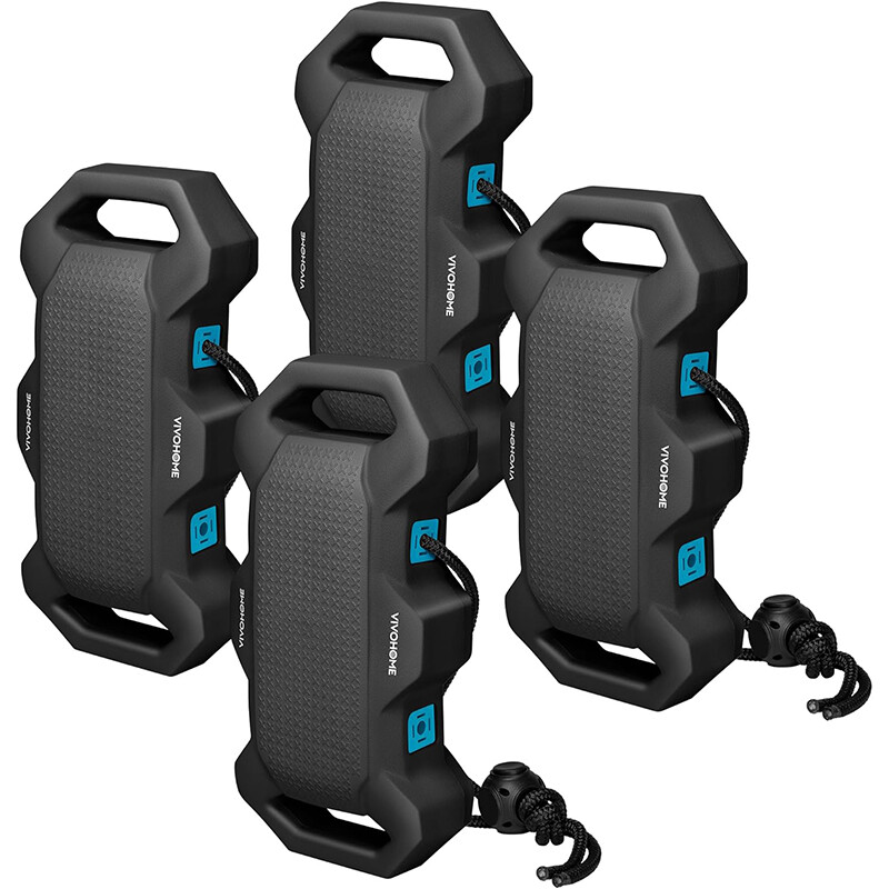 4 Pack EVA Boat Fenders Boat Bumpers for Docking Upgraded w/ Nylon Rope & Lock