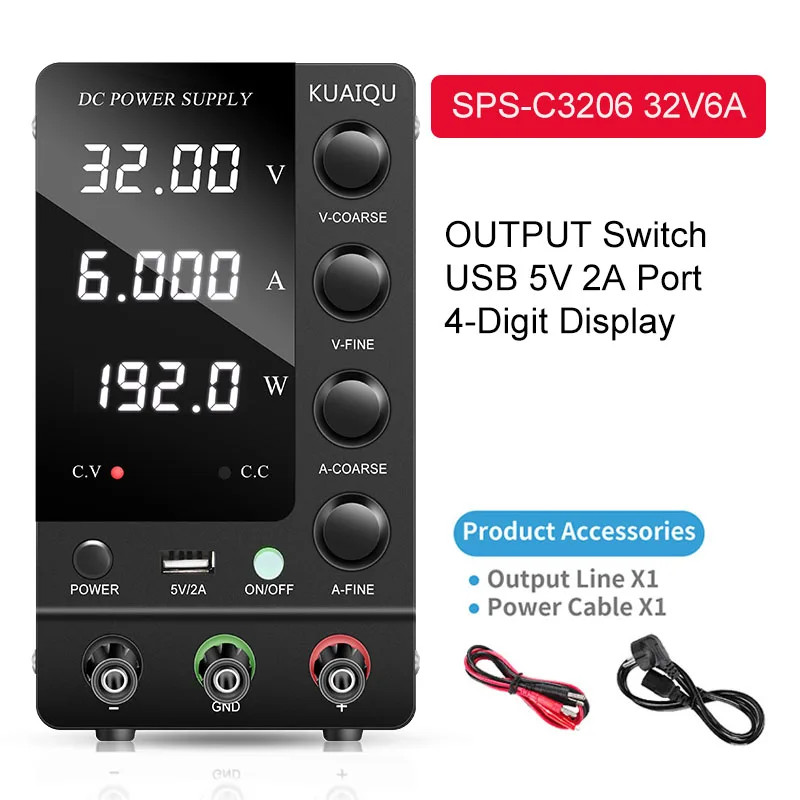 Variable Adjustable Switching DC Power Supply 30V 10A Bench Power Supply