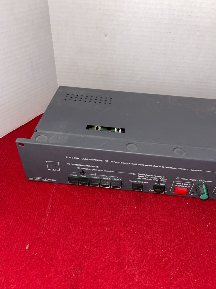 Rauland Borg MCZ300 Intercom & Program Control Center Whs1