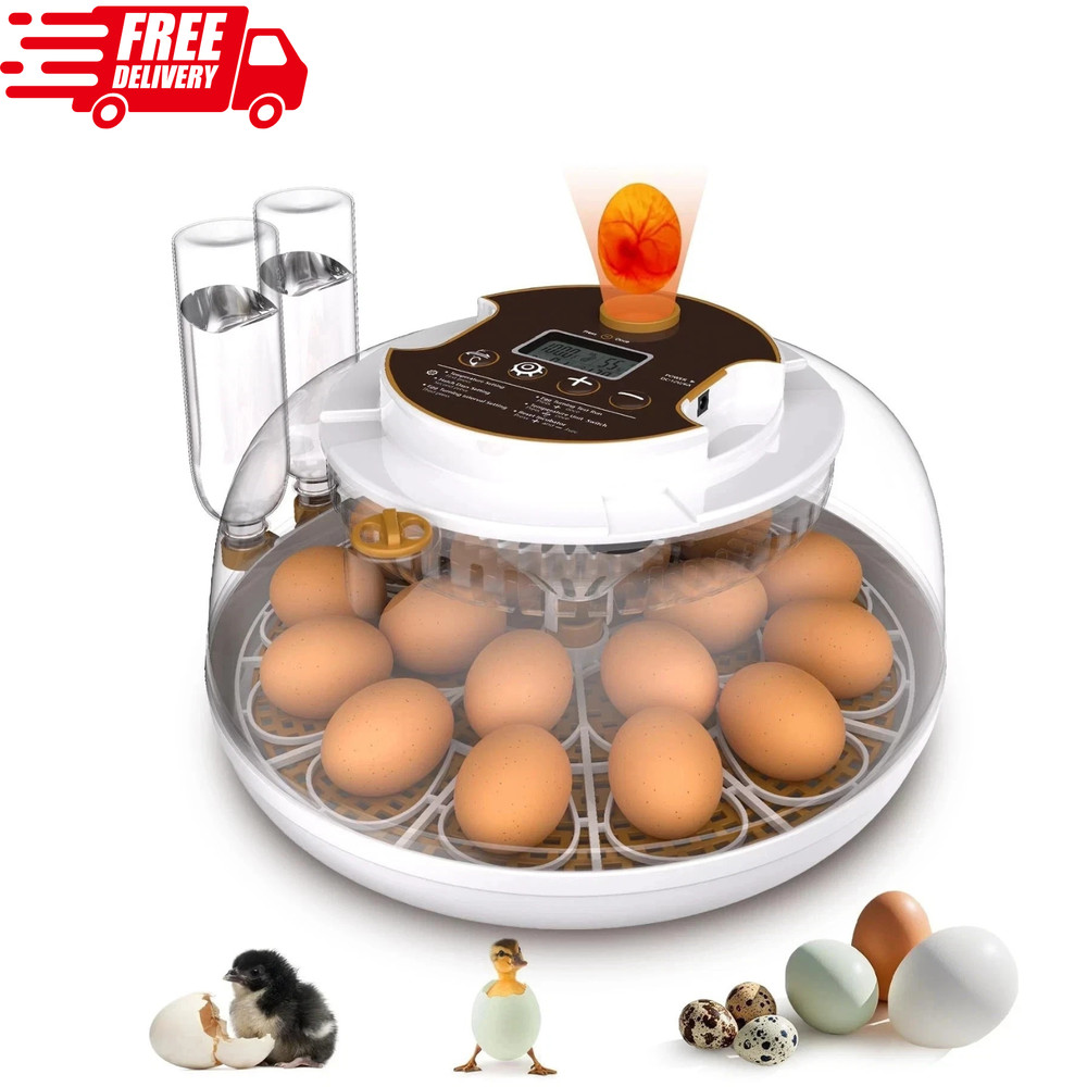 Incubators for Hatching Eggs,18 Egg Incubator with Automatic Egg Turning