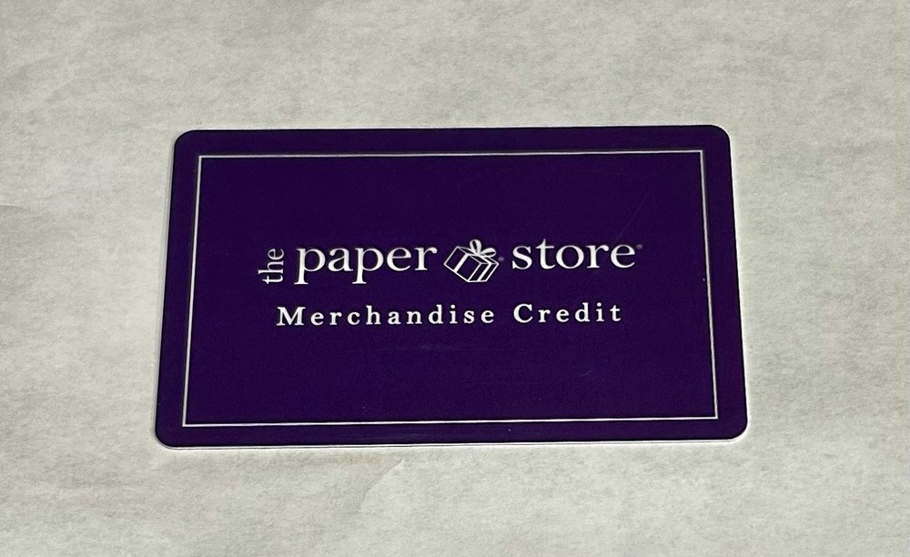 Paper store gift card $98