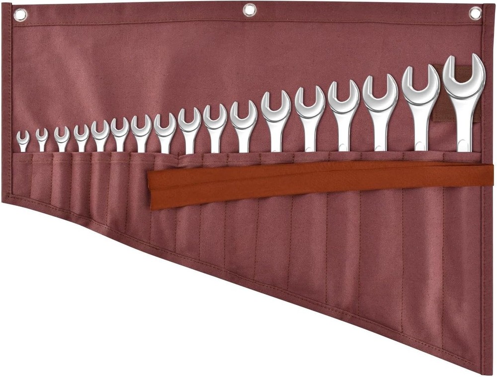 EMVANV 16 Pockets Wrench Roll Organizer, Up Tool Bag, Multi-Purpose...