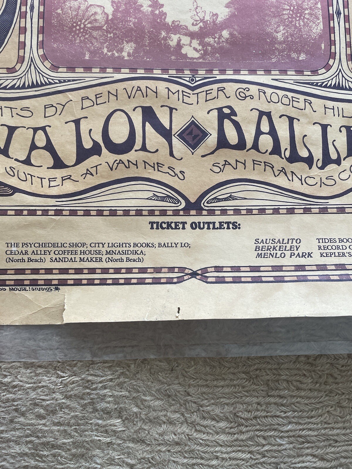 1966 BIG BROTHER & THE HOLDING CO. Sir Douglas Quintet, FD-30 Family Dog Poster