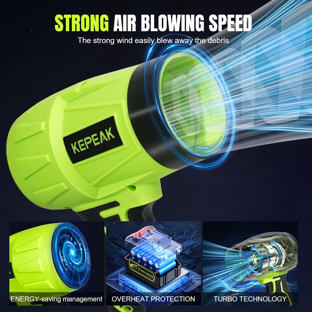 180000RPM Portable Turbo Fan Dust Cleaner Blower Leaf Blower Cordless Handheld