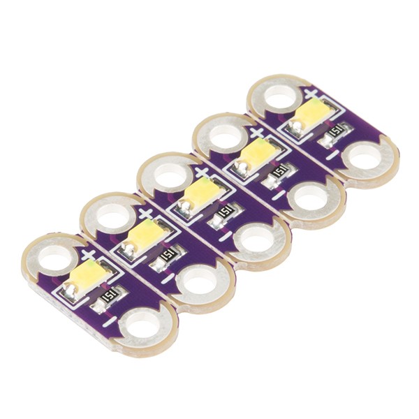 [ SparkFun DEV-13902 ] LilyPad LED White (5pcs)