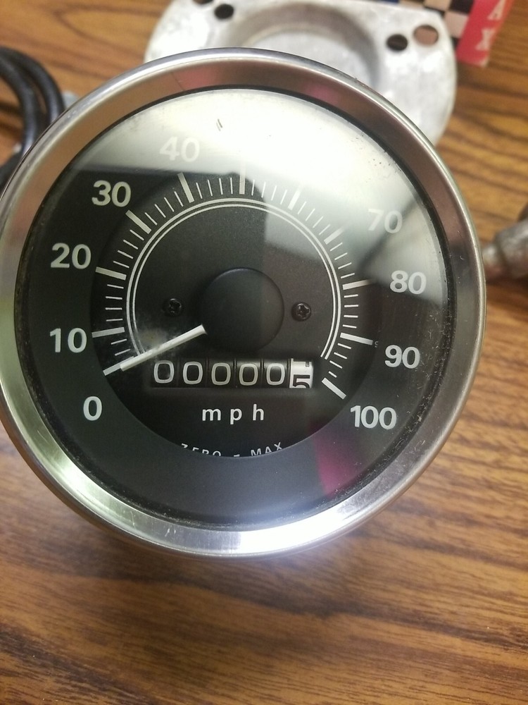 1970'S VINTAGE PERFORMANCE INSTRUMENTS ZERO MAX SNOWMOBILE SPEEDOMETER NEW