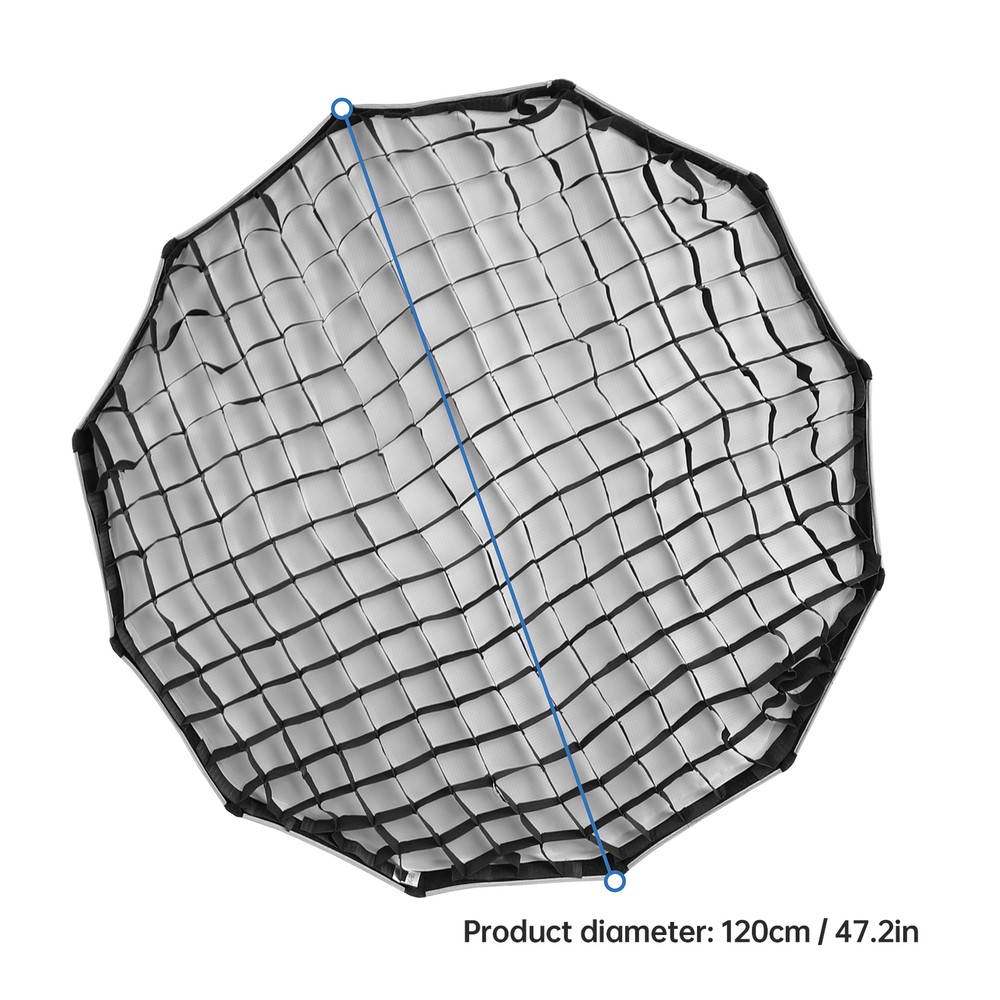 120cm/ 47in Quick Release Parabolic Softbox Foldable Softbox with Bowen Y3Z8