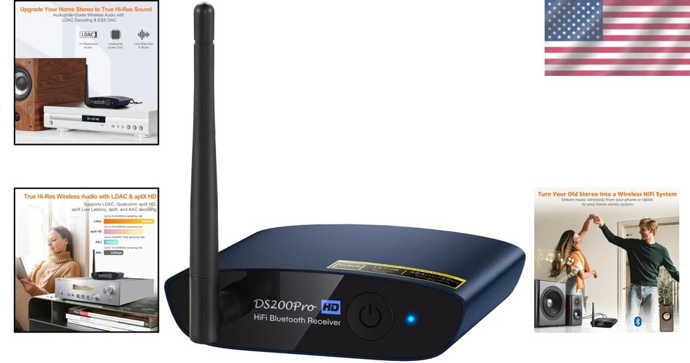 DS200Pro HiFi Bluetooth Receiver with LDAC & Audiophile DAC