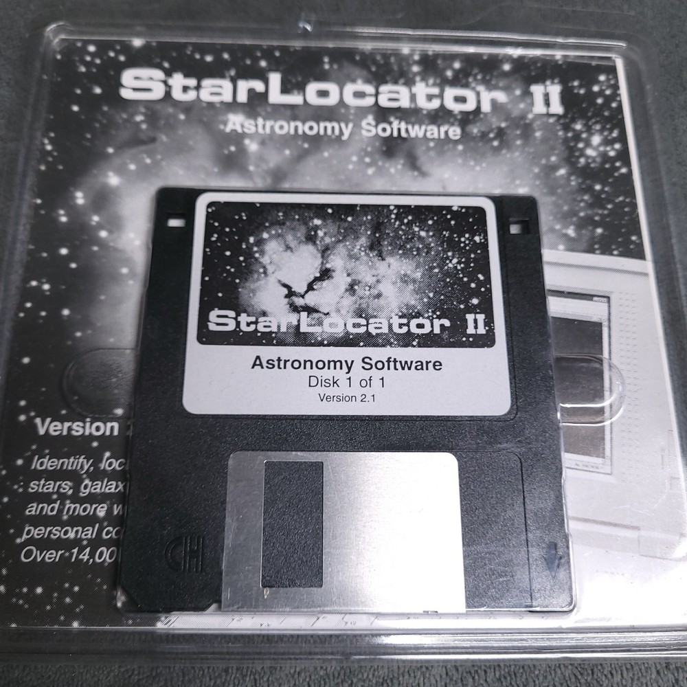 Vintage Star Locator 2 Program Floppy Disk Astronomy Software Meade Space