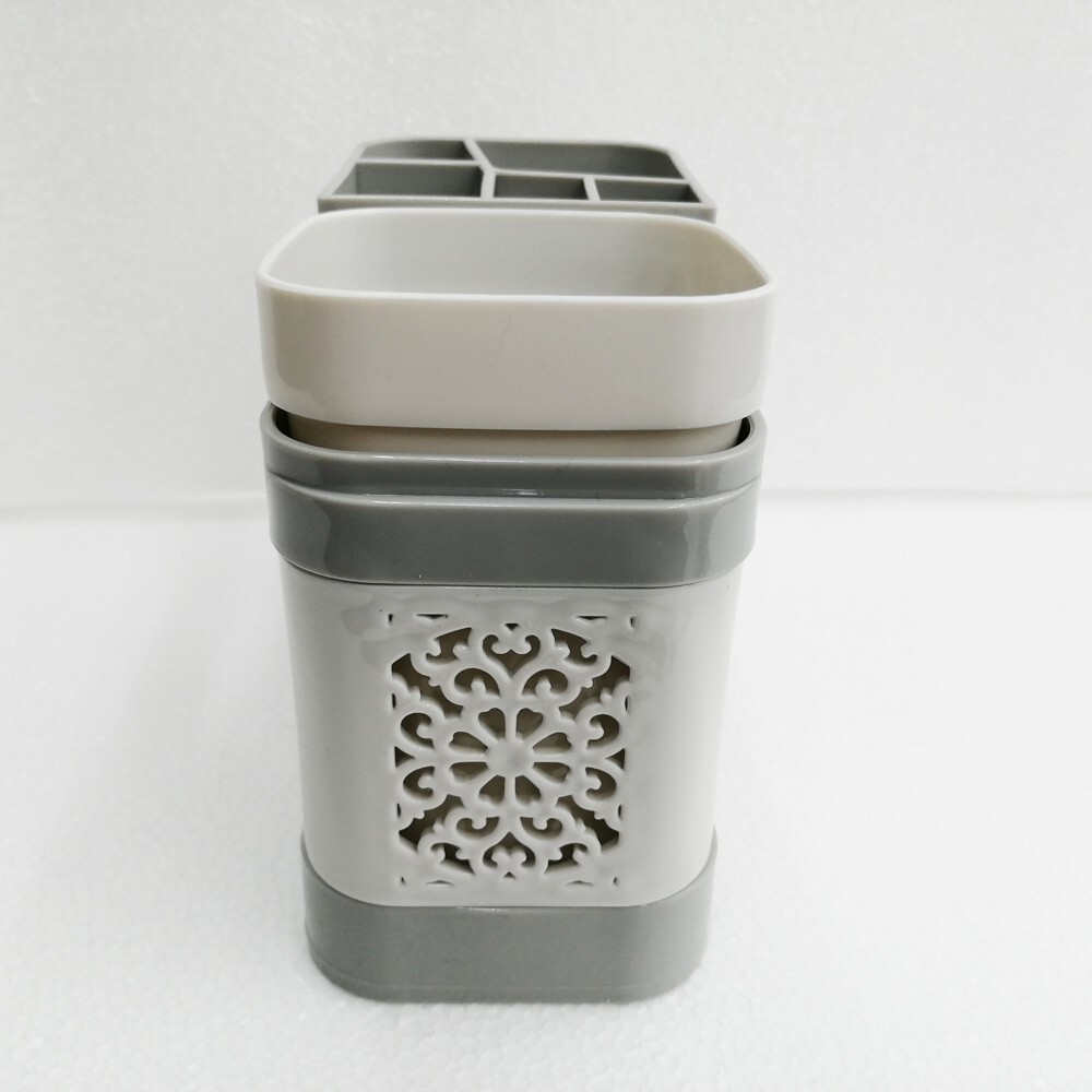 Traditional or Electric Toothbrush, Toothpaste Shelf, with 1 Rinse Cup and 5 Sl