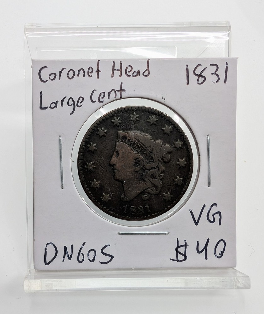 1831- US Coronet Head Large Cent- VG