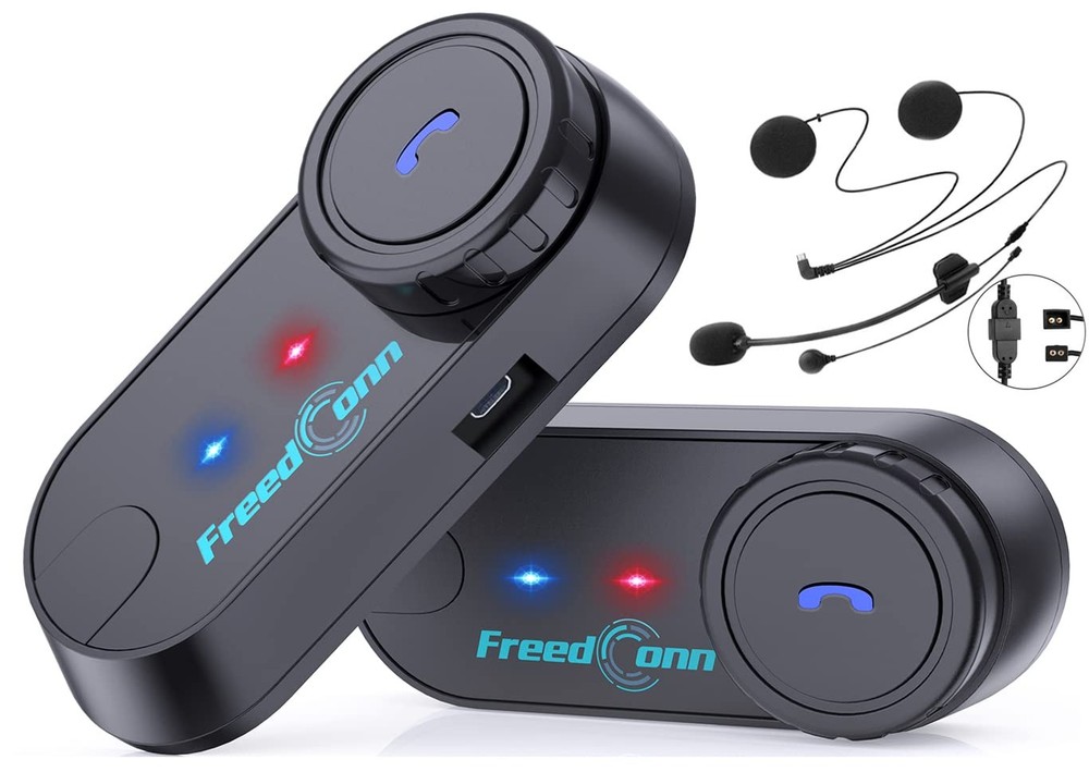 FreedConn Bluetooth Motorcycle Headset, TCOM VB Helmet Headset 2-Way Black