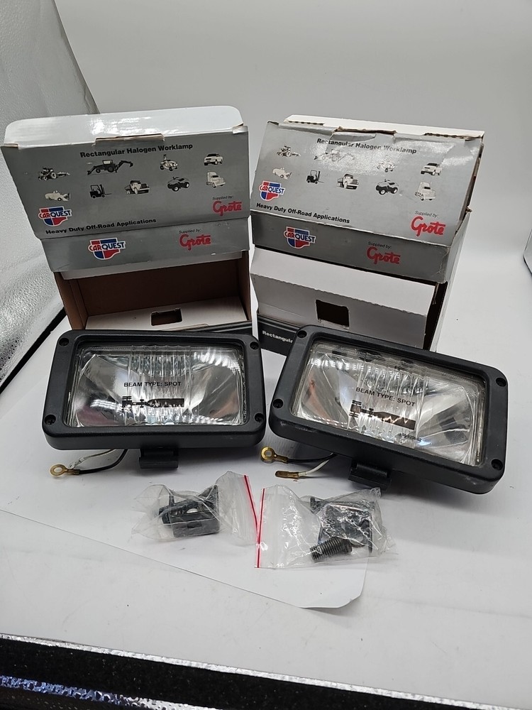 2 Grote 63161-5 Rectangular Halogen Work Lamp, Spot, Retail Pack