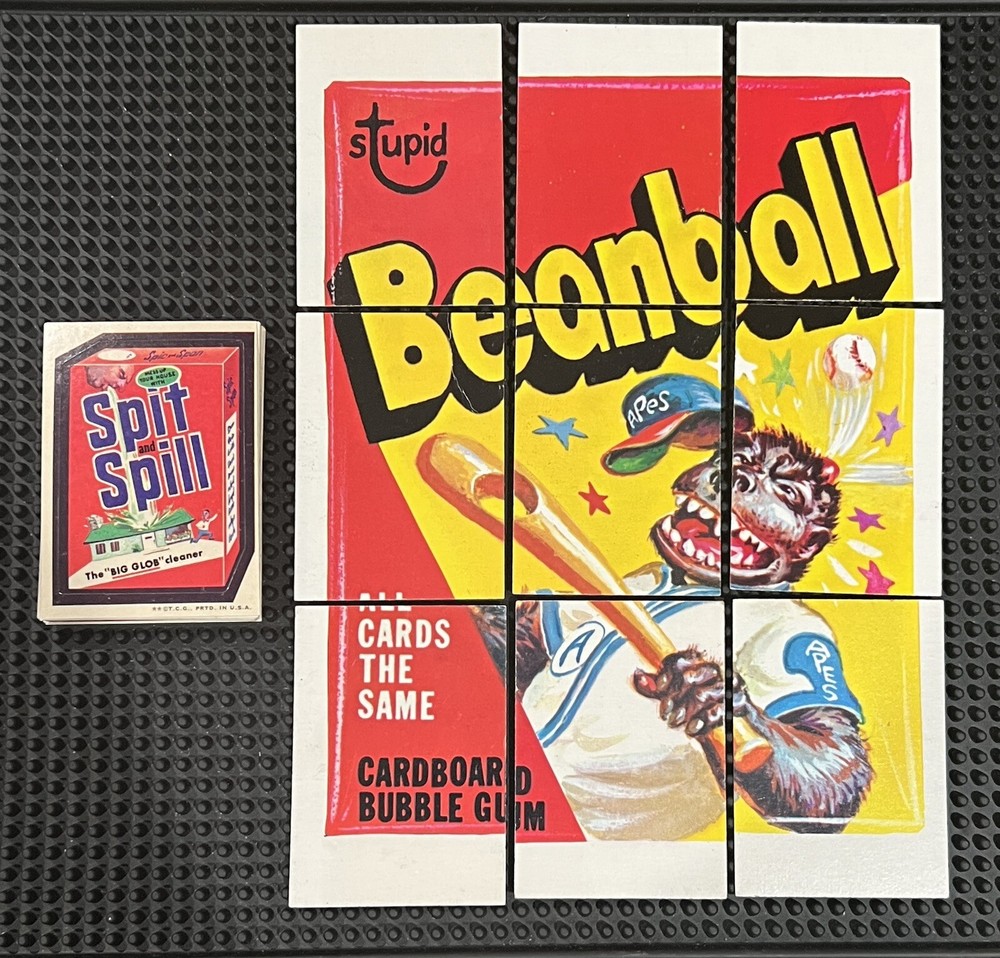 1973 Topps Wacky Packages 3rd Series 3 Complete Tan 30 Set With Puzzle & Error