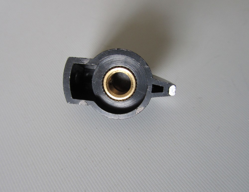 12 Black Raised Chicken Head Knobs 1/4" Guitar Effect Pedal Knobs Brass Insert