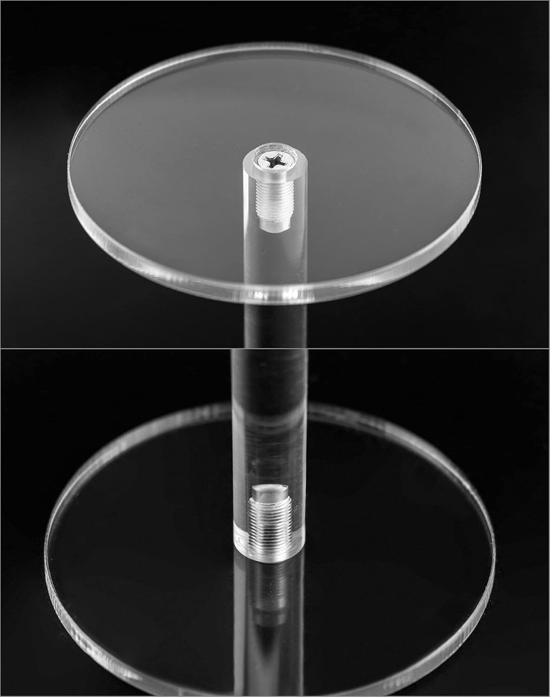 round Acrylic Display Stand, 2 Sets Premium Clear round Riser Stands