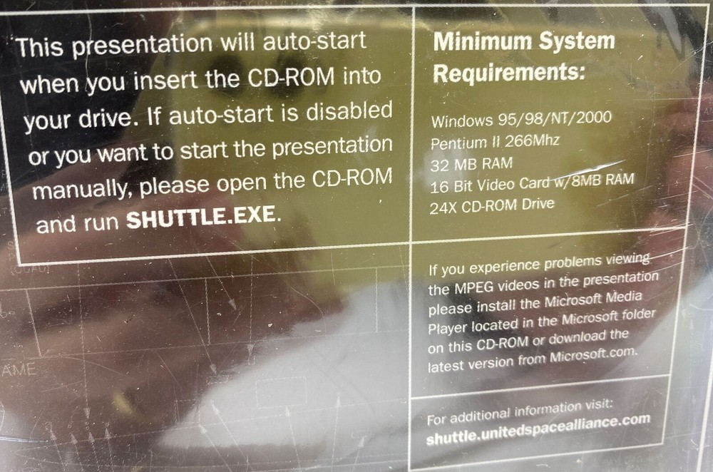SPACE SHUTTLE THE FIRST 100TH FLIGHTS SEALED OBSOLETE & HTF COMPUTER DISC CD-ROM
