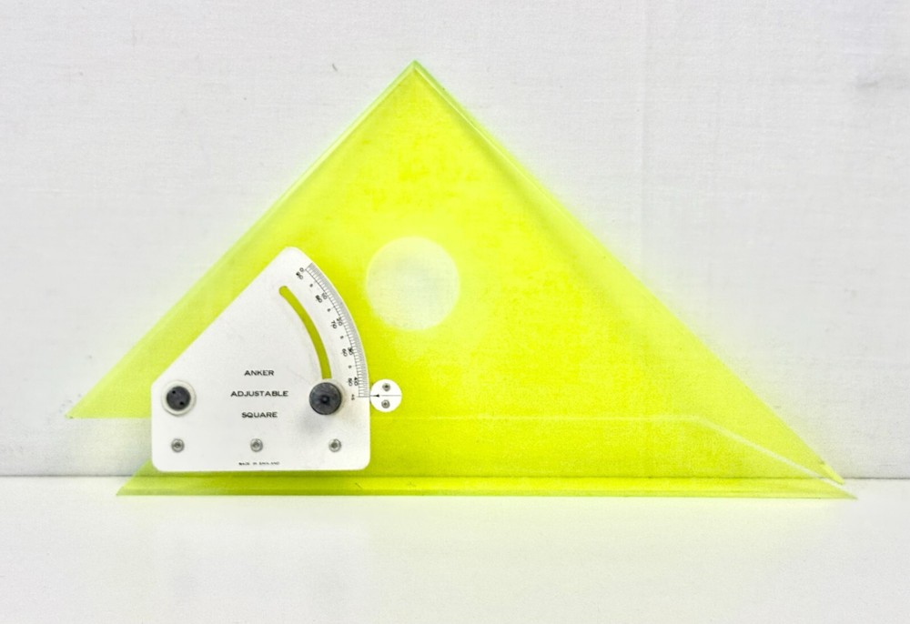 Vintage Anker Adjustable Square Made in England Fluorescent Drafting Tool