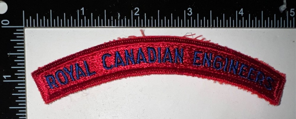 WWII Canada Canadian Army Royal Engineers Patch Title Sign Flash