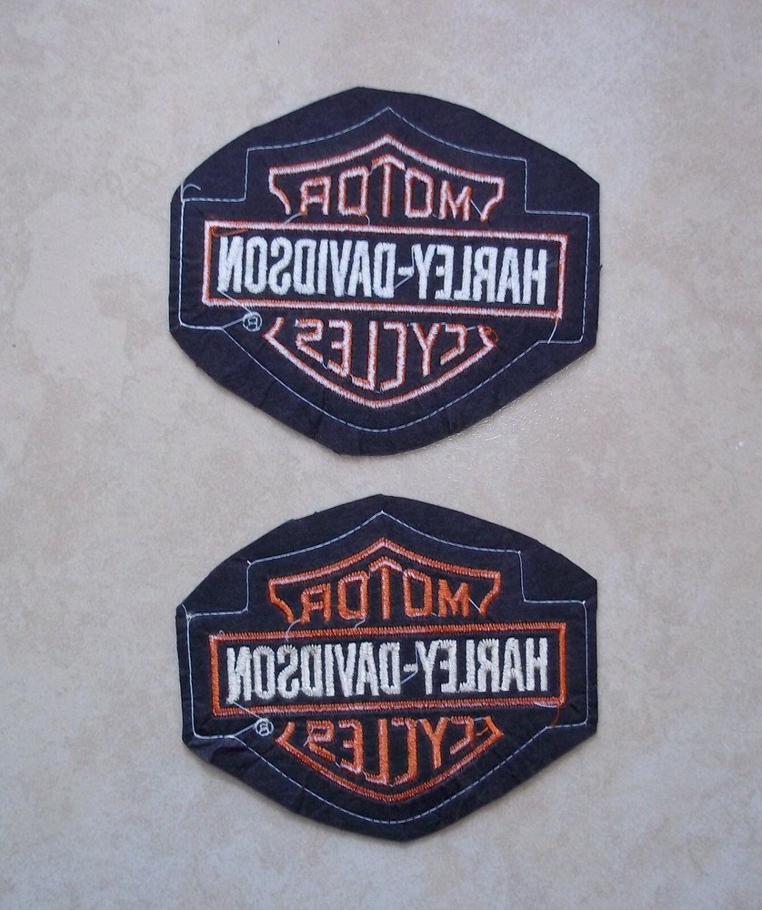 Harley-Davidson Bar & Shield Embroidered Badge Leather Jacket Large Logo Patch