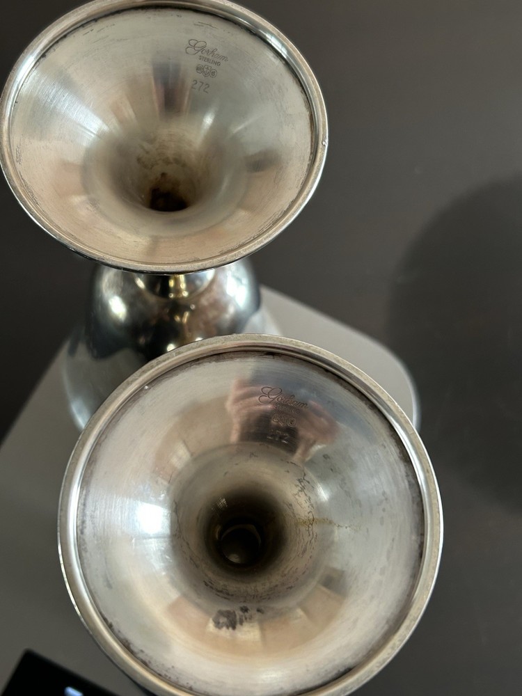 Gorham 925 Sterling Silver Heavy Goblets Set of 2