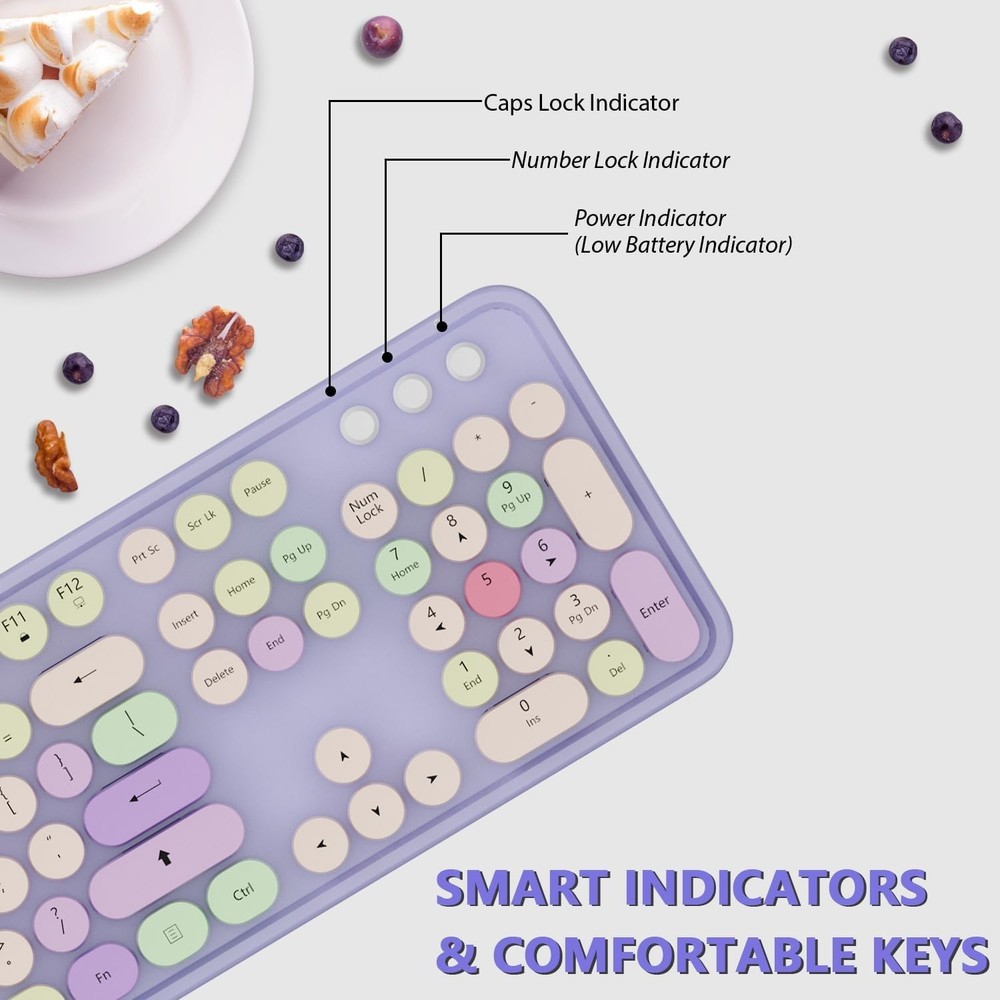 Wireless Typewriter Keyboard and Mouse - Wireless Keyboard