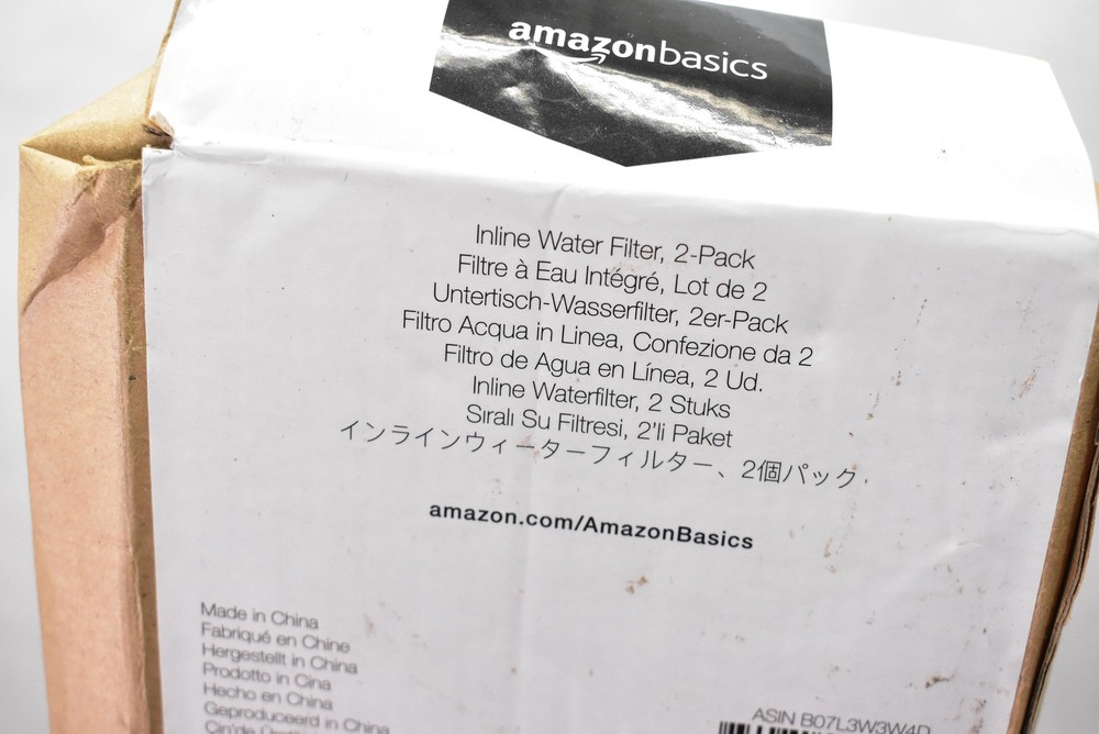 AmazonBasics Inline Water Filter 2-Pack High Flow Replacement Cartridges Set
