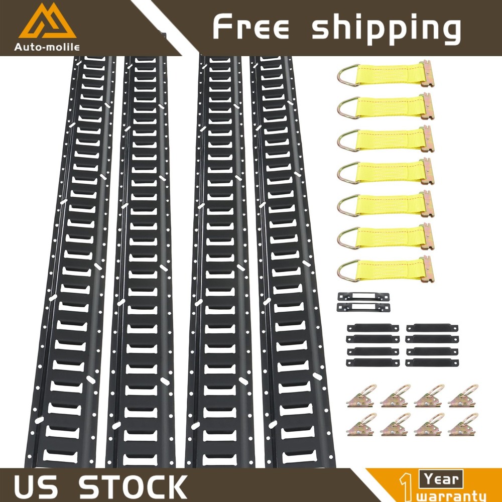 Heavy Loads 30 PCS 5' E Track Tie Down Rail System For Trucks Vans Secure Cargo