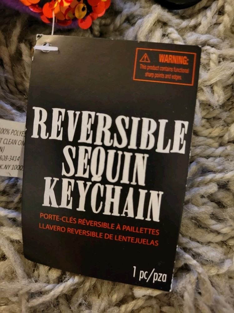 Reversible COLORED SEQUIN CLIP KEYCHAIN - Fiddler - SENSORY