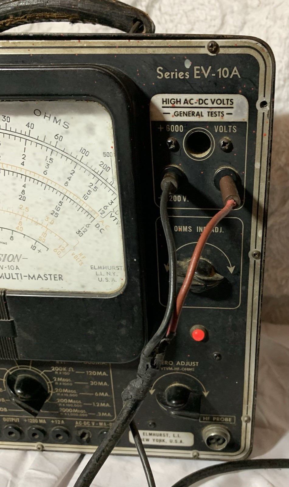 1955 Vintage Precision Apparatus Vacuum Tube Multi- Range Tester Series EV-10A 