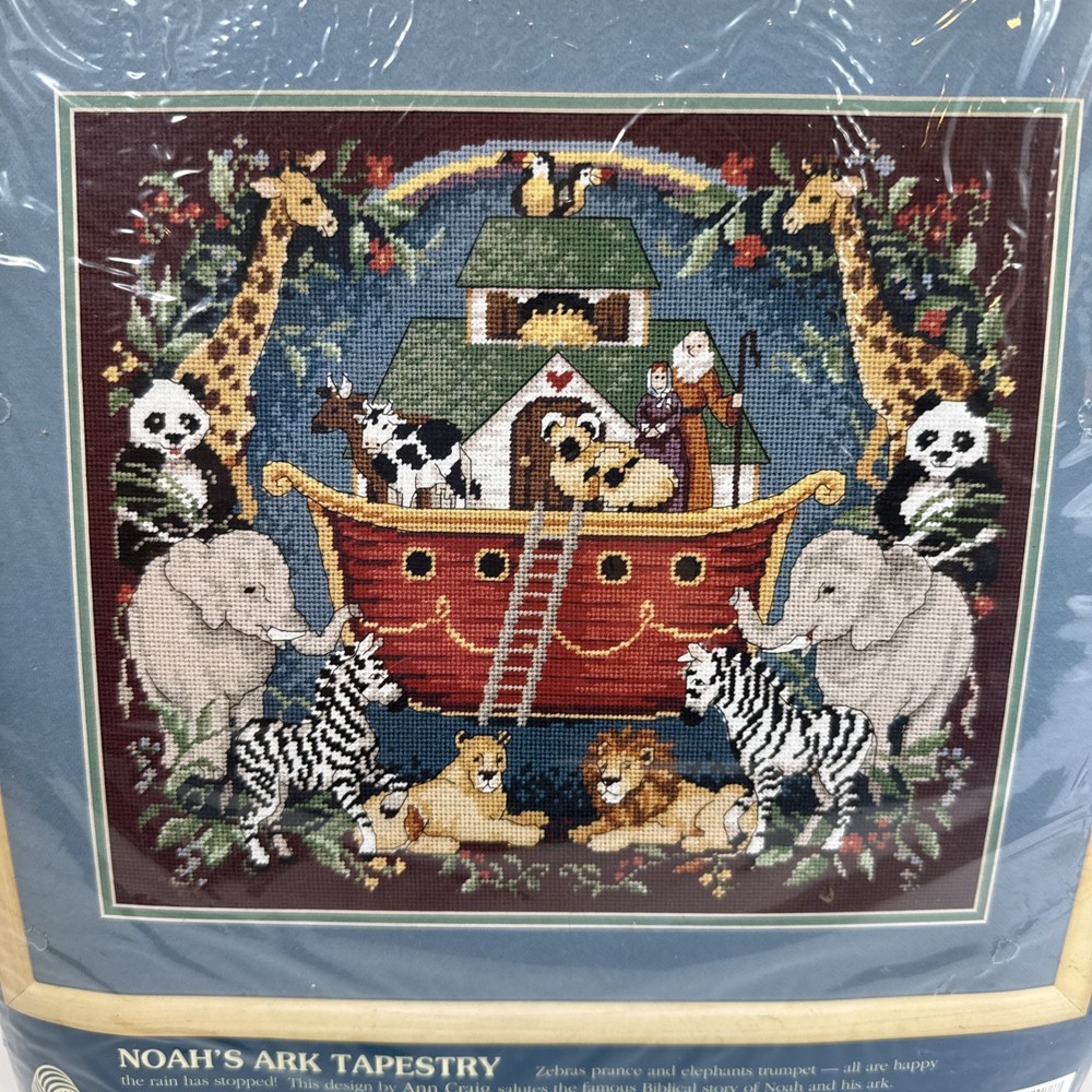 Sunset Noah’s Ark Tapestry Needlepoint 12088 New In Sealed Package
