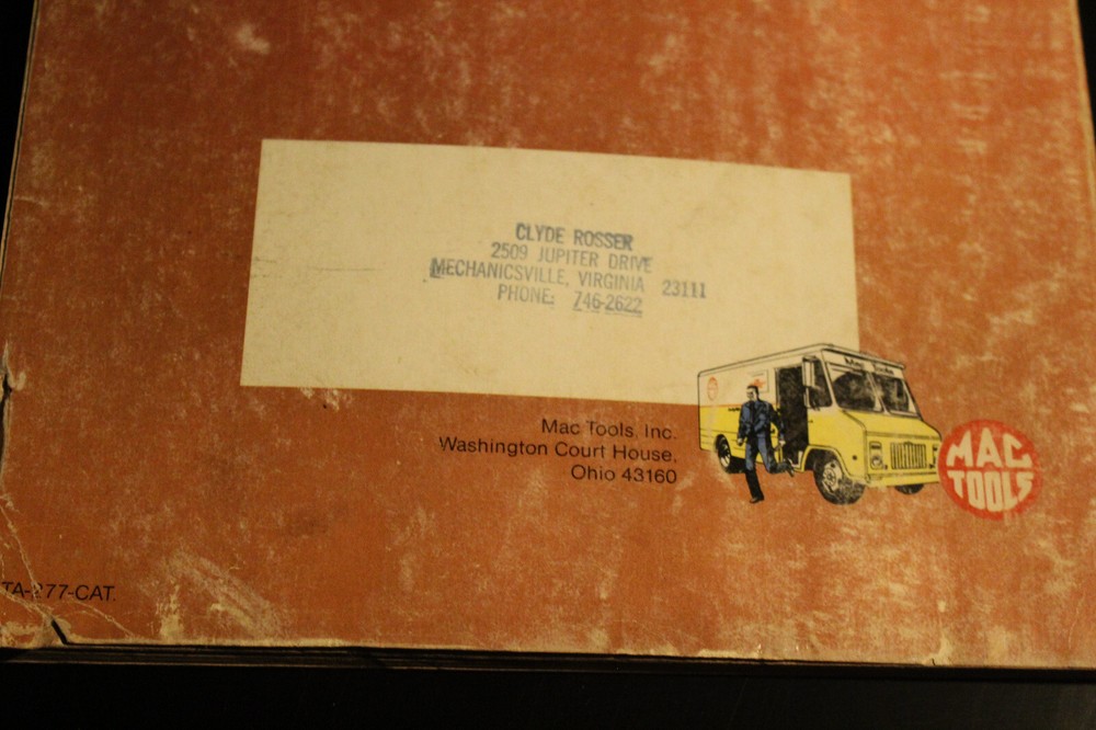 Vintage Original Mac Tools Catalog MTA-277-CAT One Dependable Source