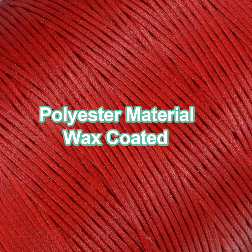 300D Waxed Thread 547 Yards Polyester Leather Sewing Waxed String Red