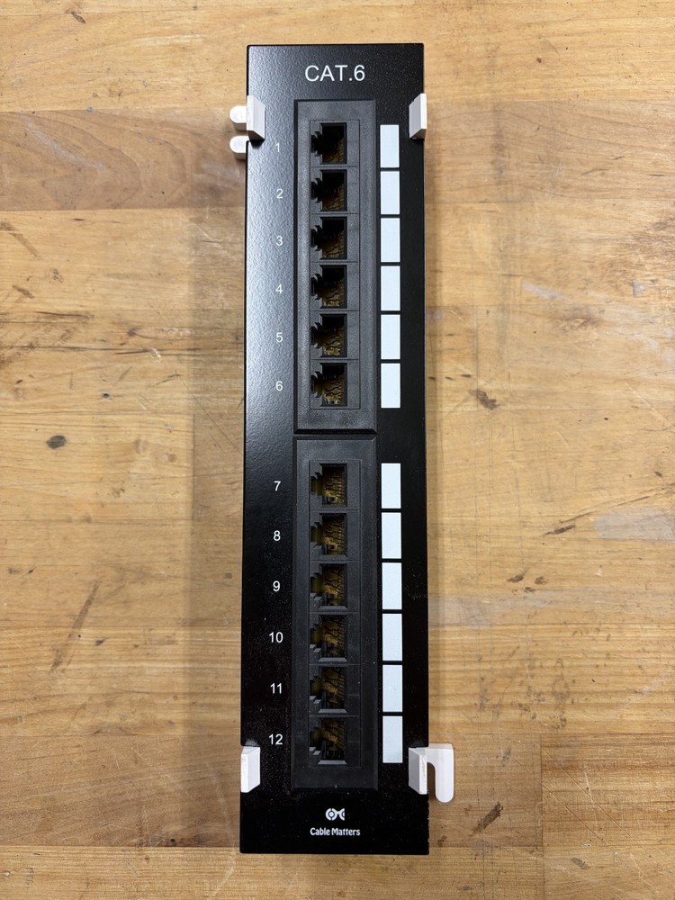 Cable Matters 12 Port CAT6 Universal Patch Panel Wall