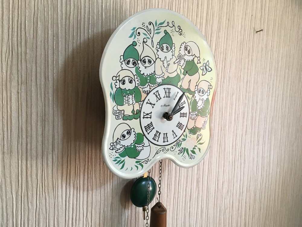 Vintage Clock Soviet Mechanical Clock Working Soviet CLOCK Soviet Wall Clock