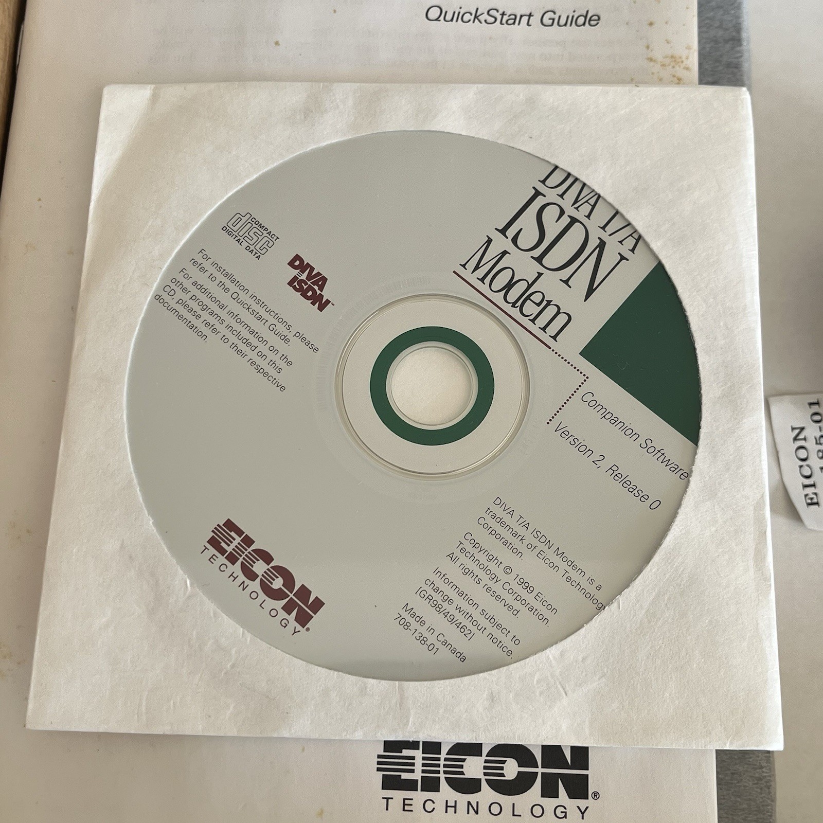 Eicon Technology DIVA T/A ISDN Modem External Vintage