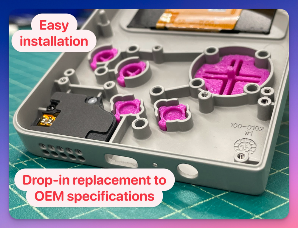 Modretro Chromatic control button set, custom 5-piece set, 25+ colors available