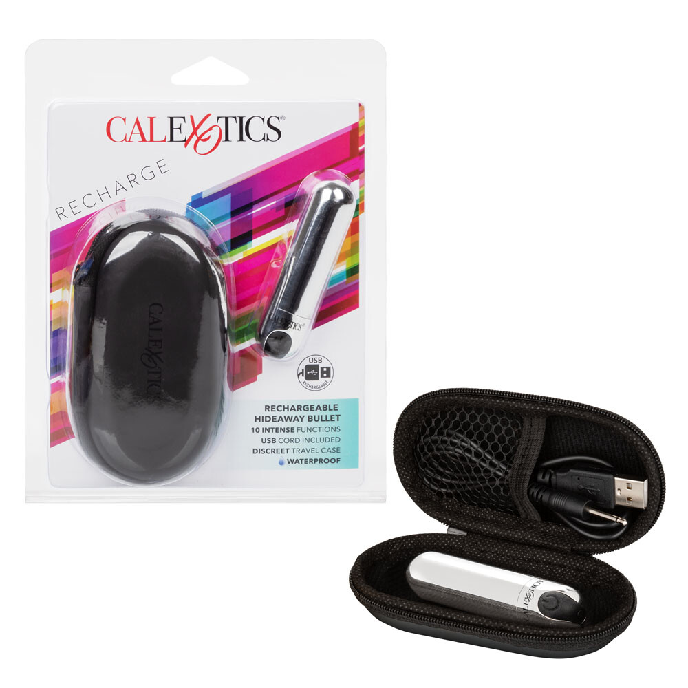 CalExotics Hideaway Bullet Rechargeable Vibrator Vibe Silver