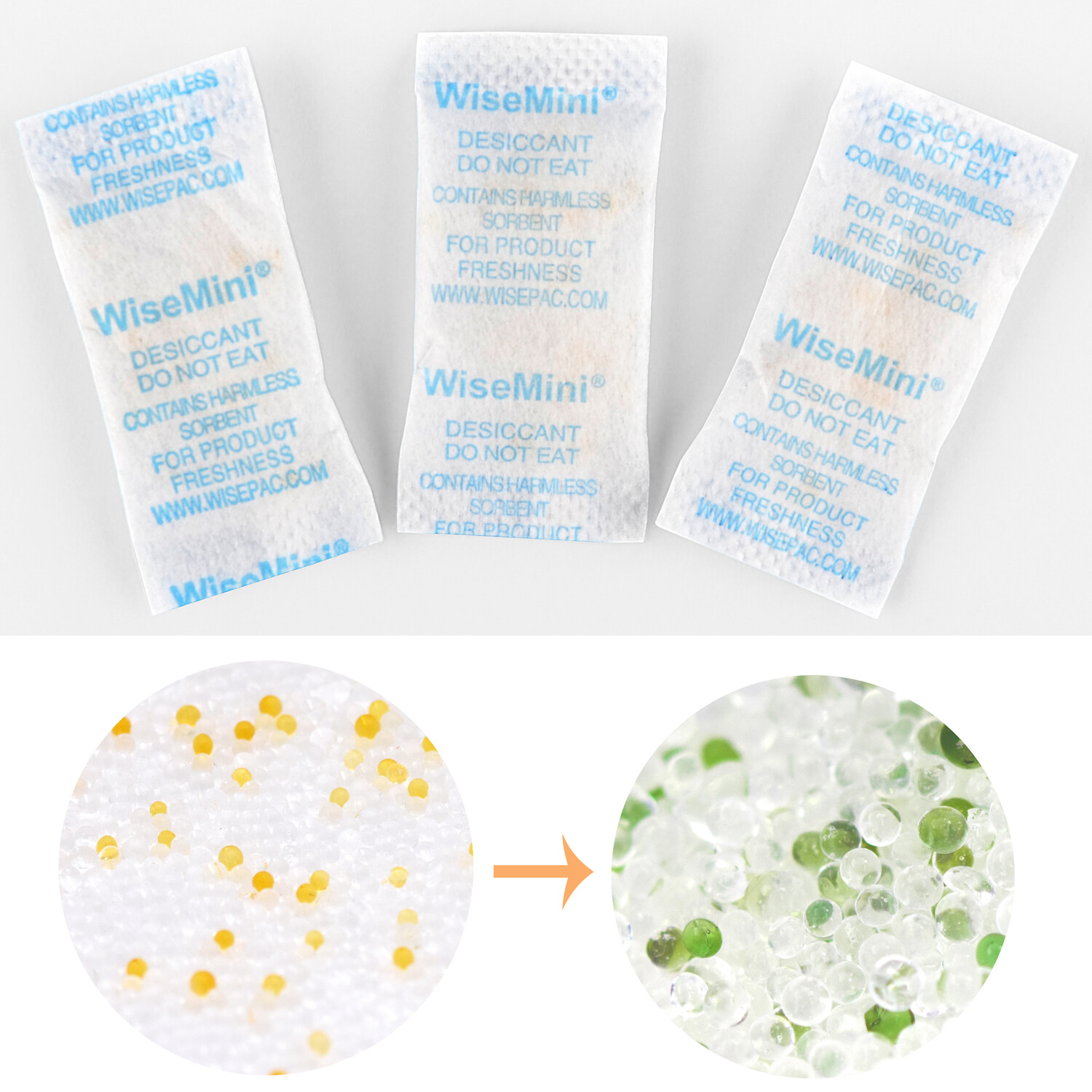 0.5 Gram 300 Pack Silica Gel Packets Color Indicating Dessicant Food Grade NP
