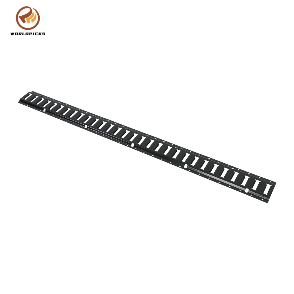 Black 35 Pack Multi-Size E Track Rail Kit, 5ft 8ft Rails With Straps Hardware