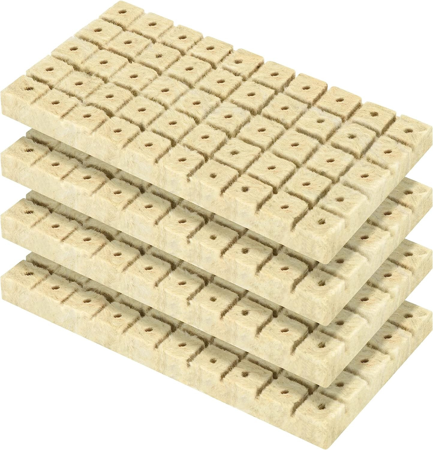 VIVOSUN 1" Rockwool Cubes,4 Sheets of 200 Plugs,for Rooting, Cuttings, Plants