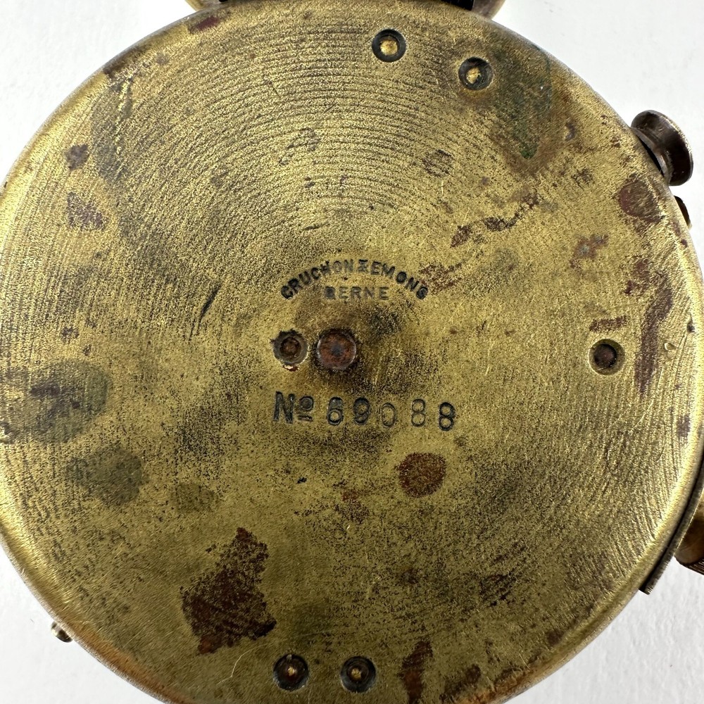 Vintage Engineer Corps Cruchon & Emon Brass Prismatic Compass Solid Brass Works