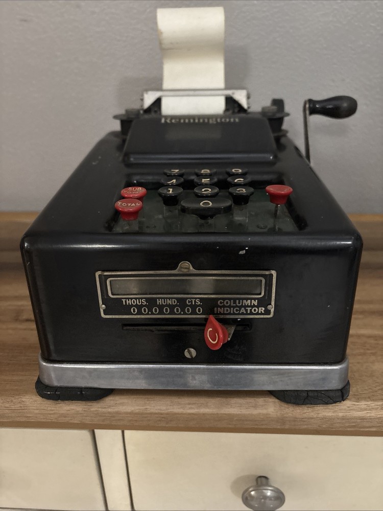Remington Rand Manual Adding Calculating Bookkeeping Adding Machine USA Video