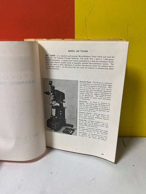 WILSON/ROCKWELL MO TUKON System Instruction Book