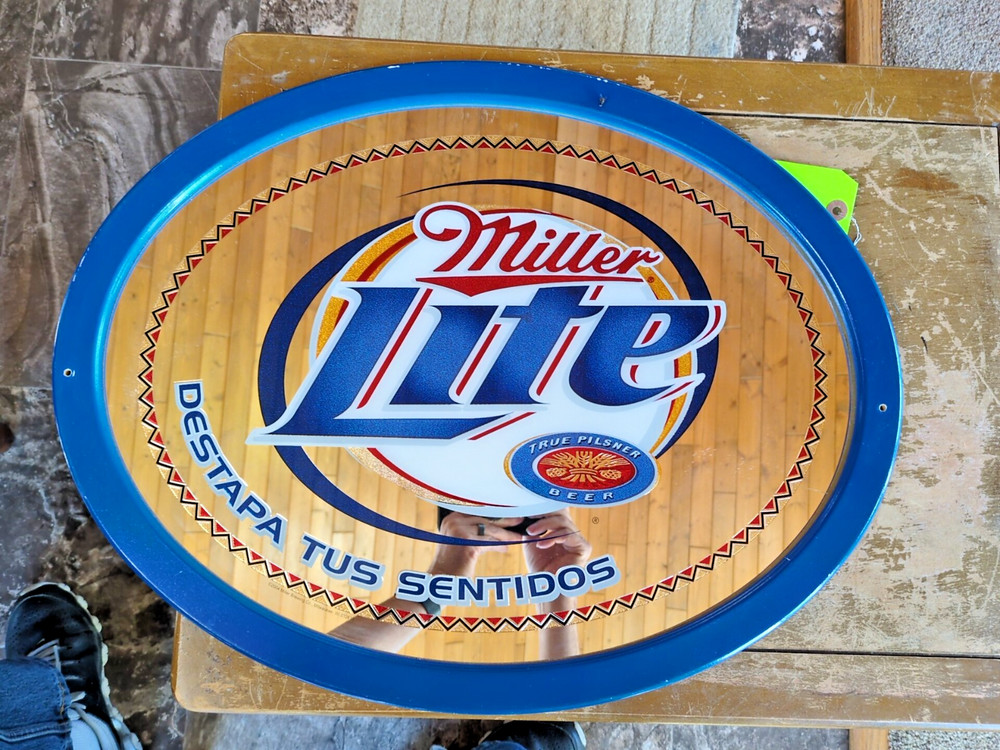 2004 Miller Lite Beer Mirror Destapa Tus Sentidos