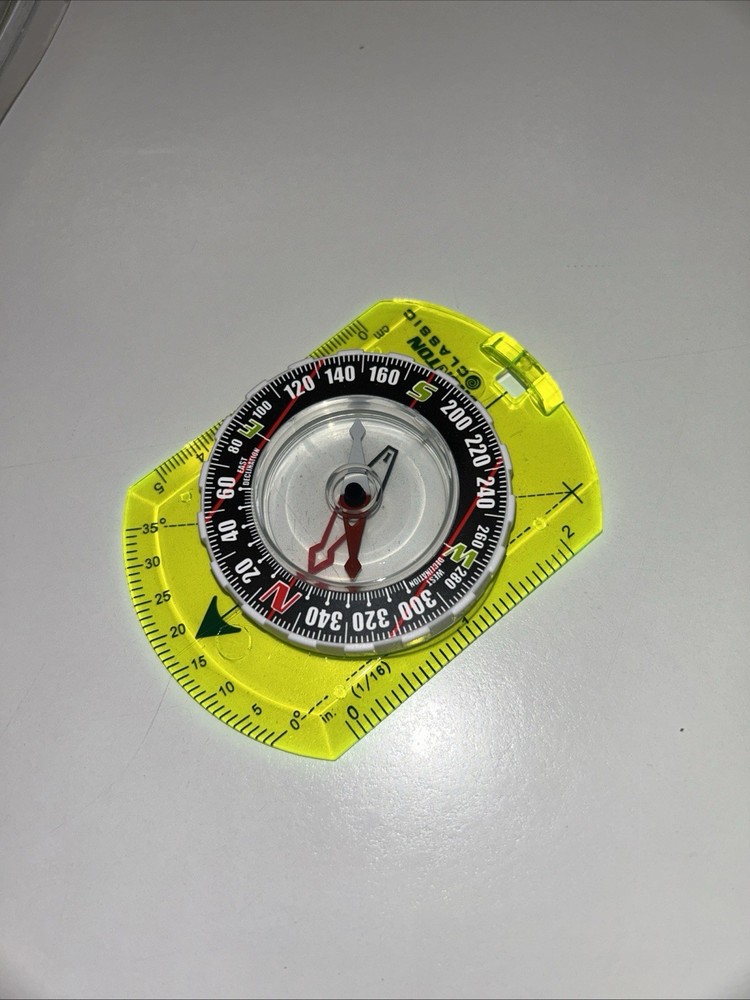 Brunton 9020G Compass Optic Green Base Plate Declination Adjustment